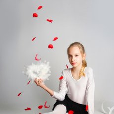 Фото с воздушной валентинкой