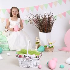 Пасхальная фотосессия с кроликом