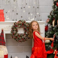 Юна леді біля каміна