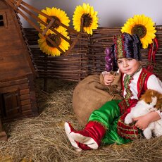Фото на фоні соняшників